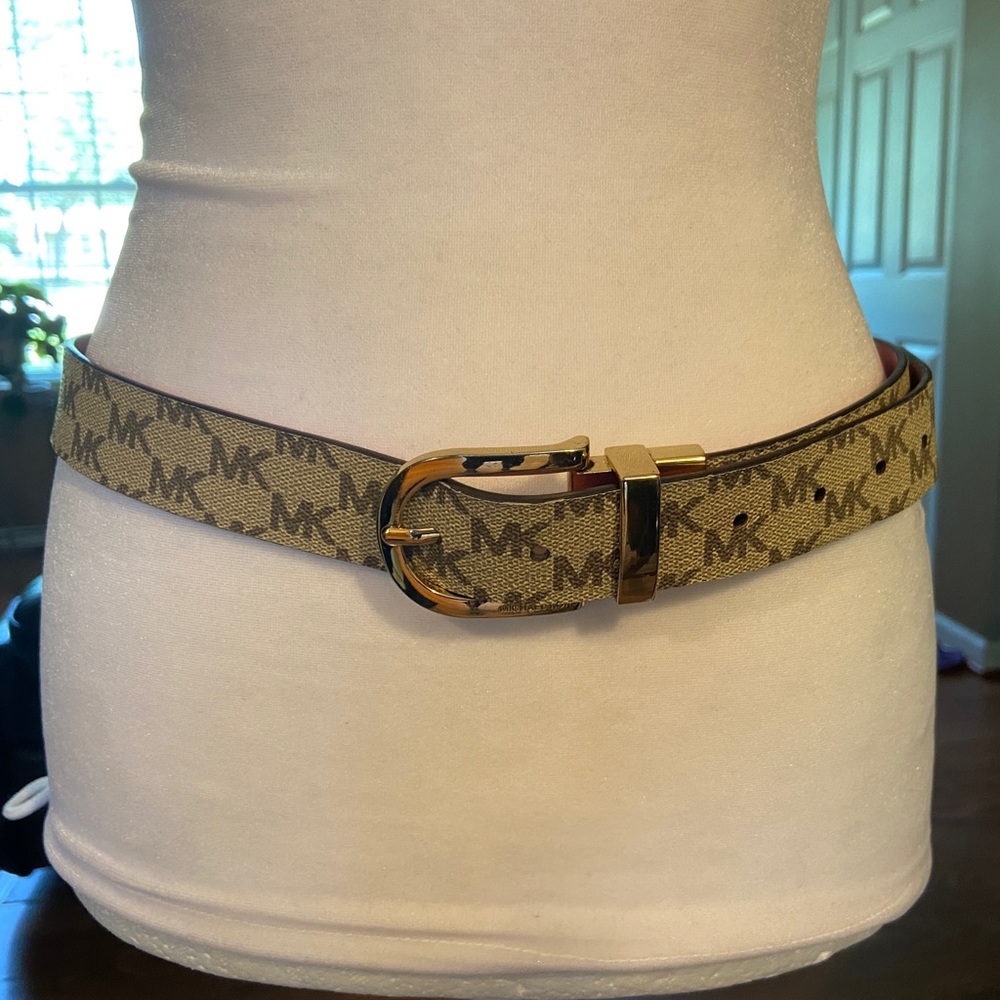 Michael Kors Brown/Pink Reversible Belt